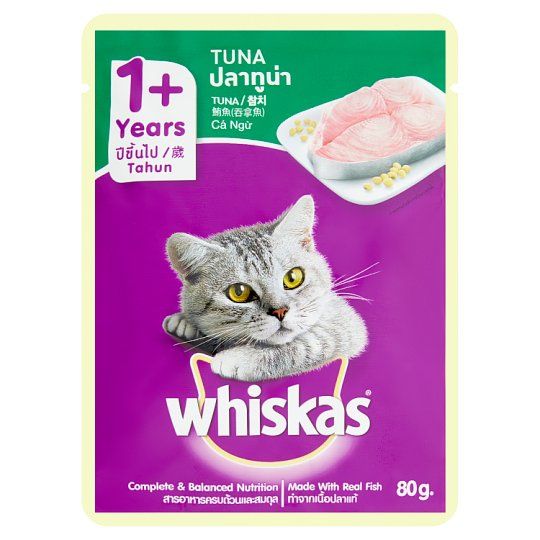 Whiskas Pch Real Fish Tuna 80g