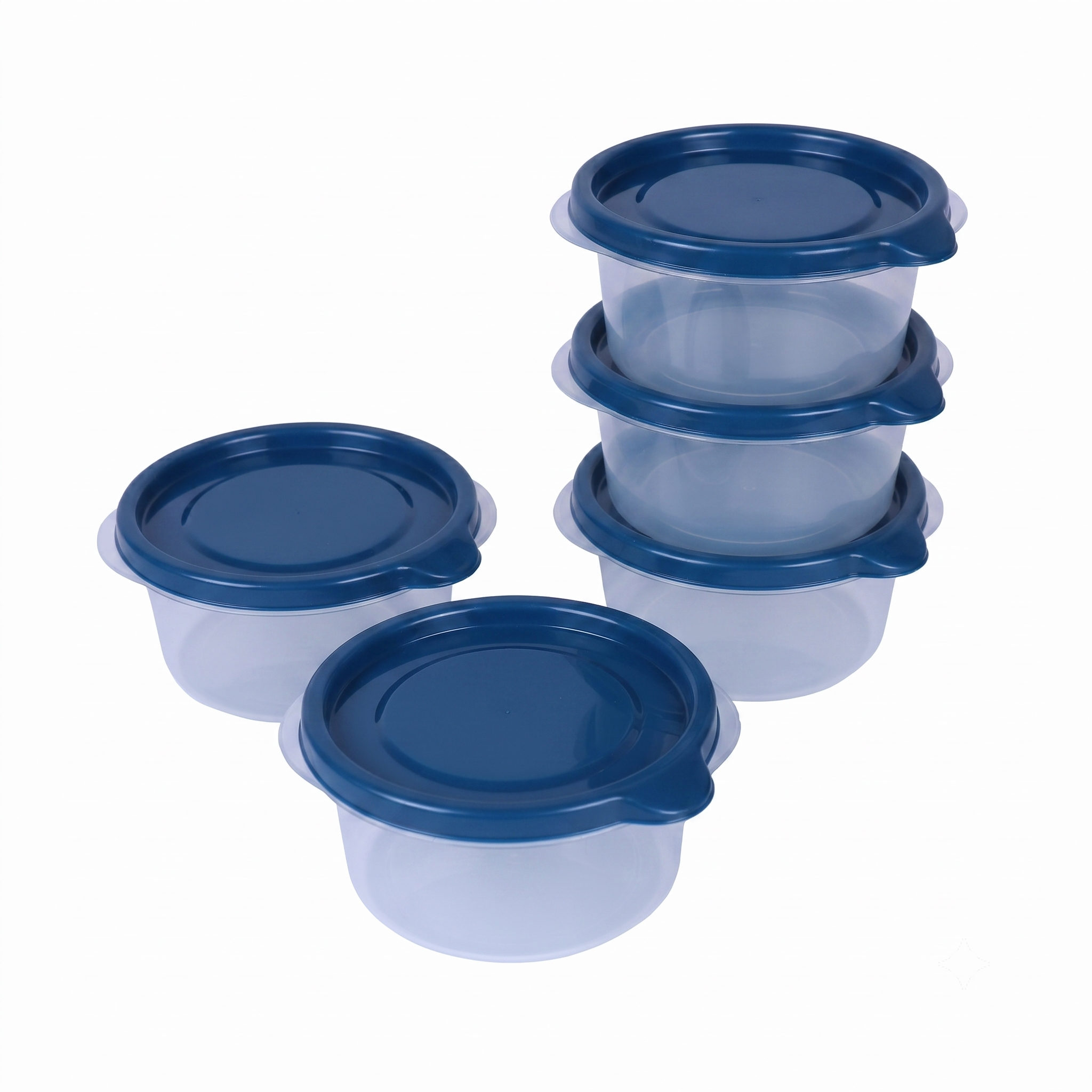 Inspire Round Food Storage Pack 5PCS Set 300ml W
