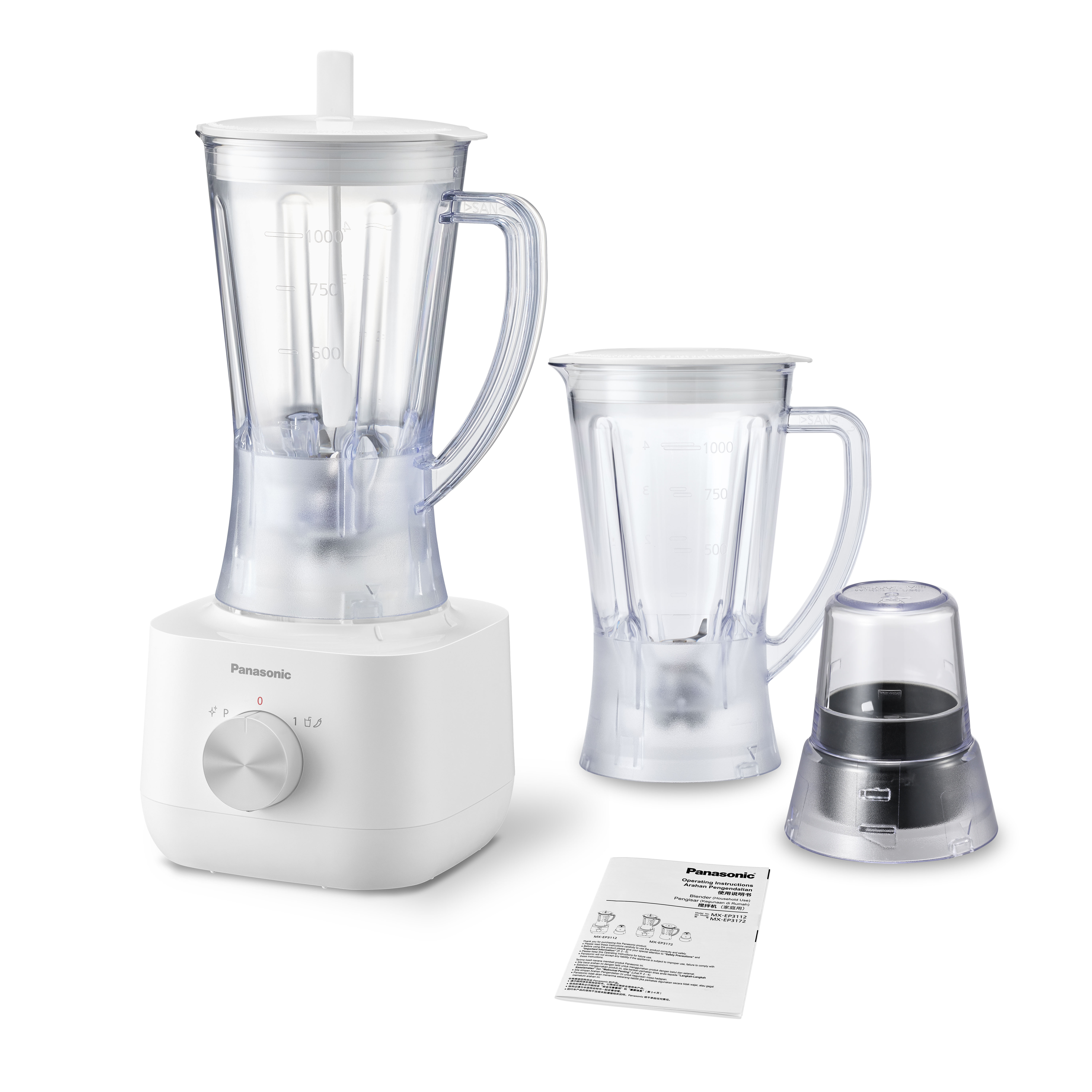 Panasonic Blender With Mill Dual Jug 1L Mx-Ep3172wsk