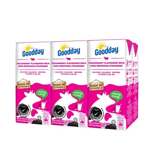 Goodday UHT Milk Strawberry 200mlx6