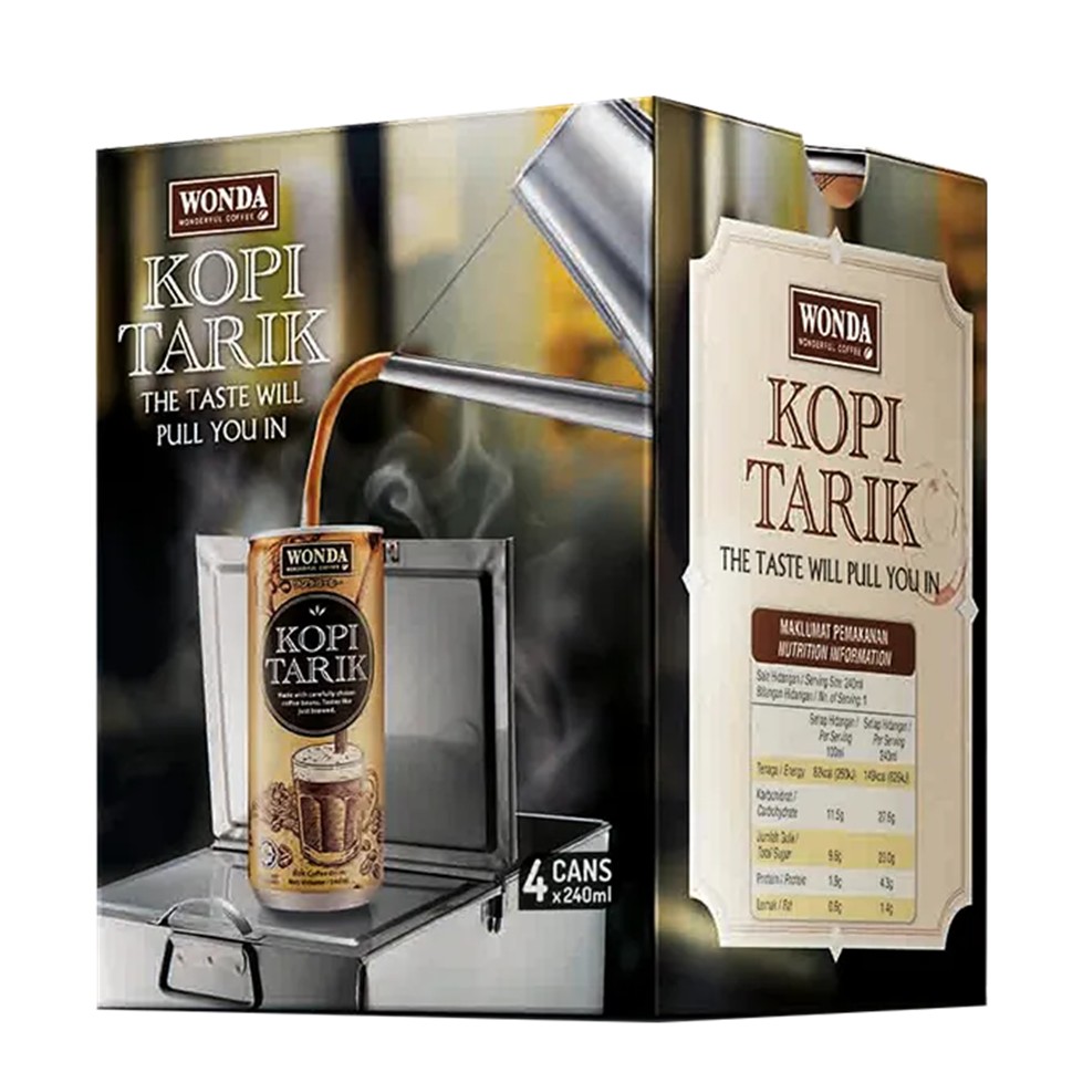 Wonda Coffee Kopi Tarik 4×240ml