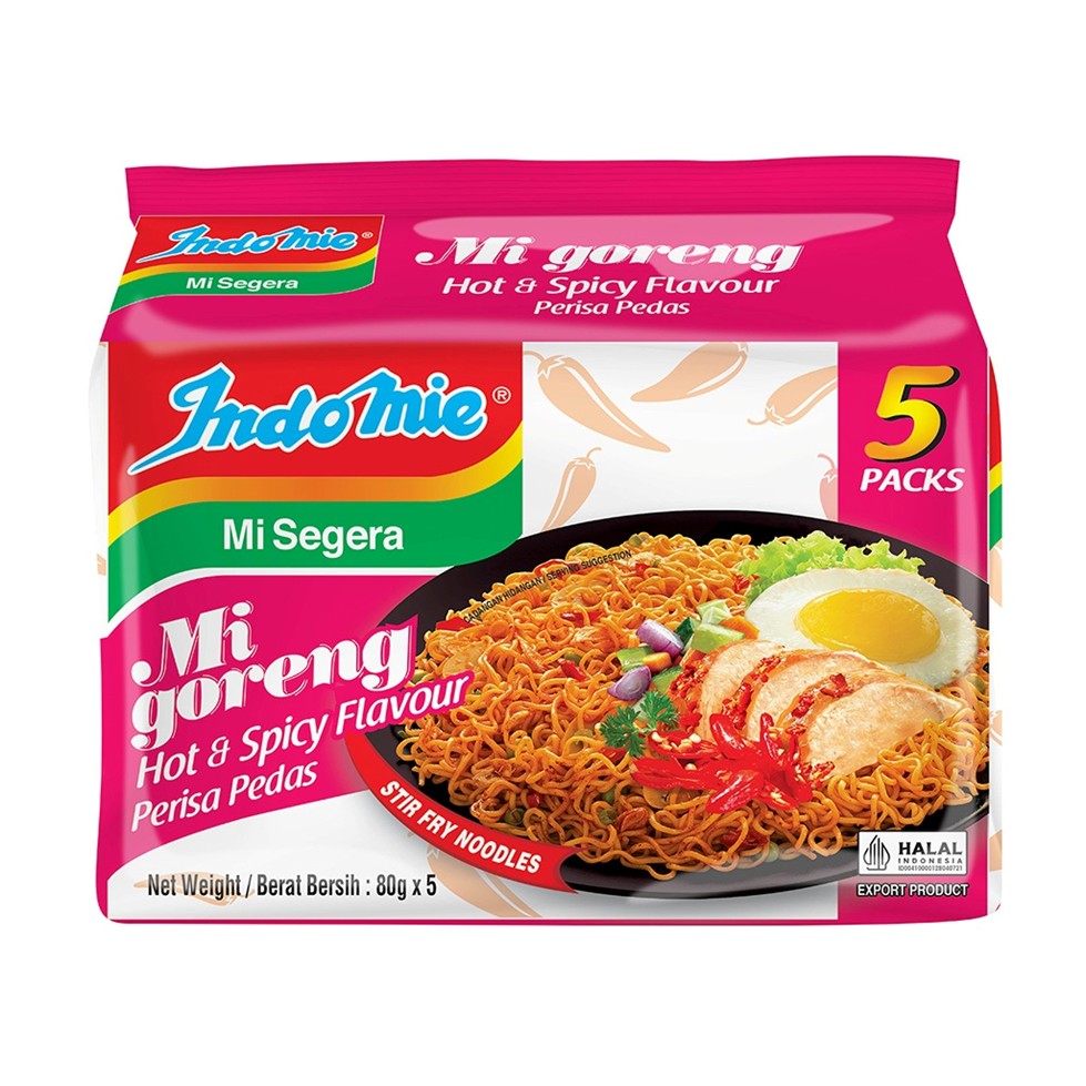 Indomie Mi Goreng Hot N Spicy 5×80g