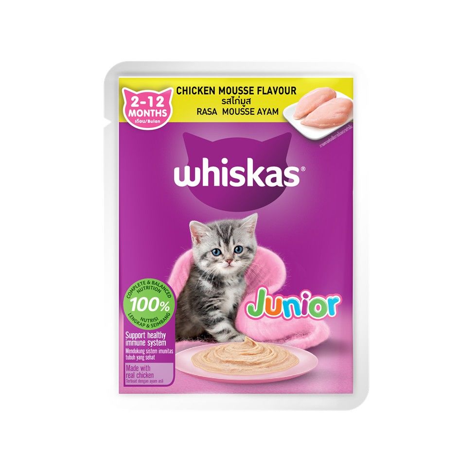 Whiskas Pch Kitten Chicken Loaf Mous 80g