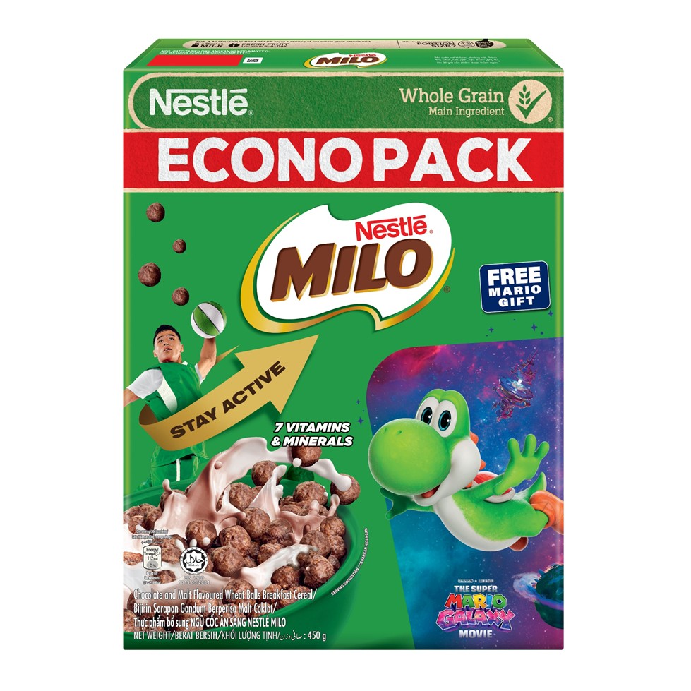 Nestle Milo Cereal 450g FOC Mini Bag