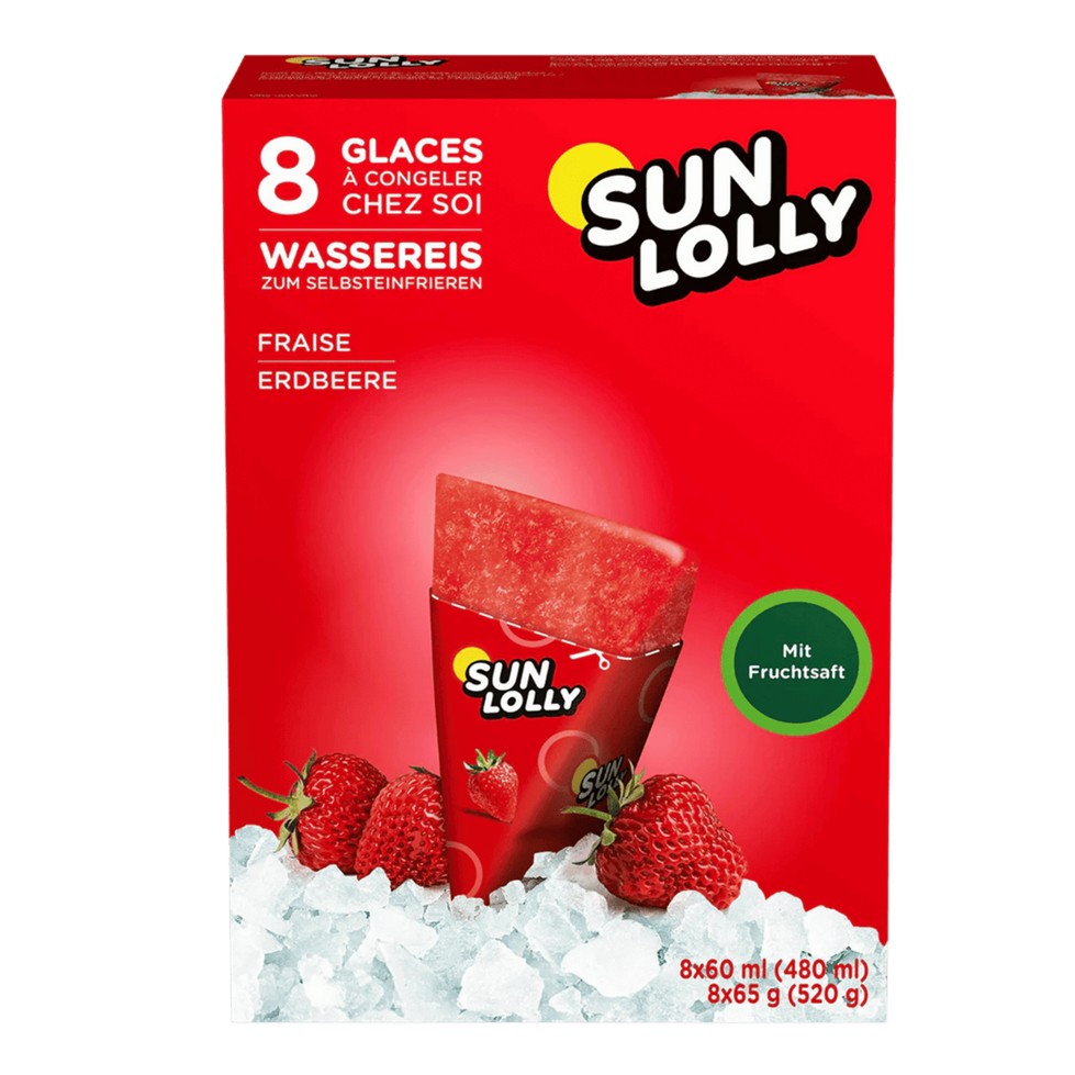 Sun Lolly Strawberry 60mlx8