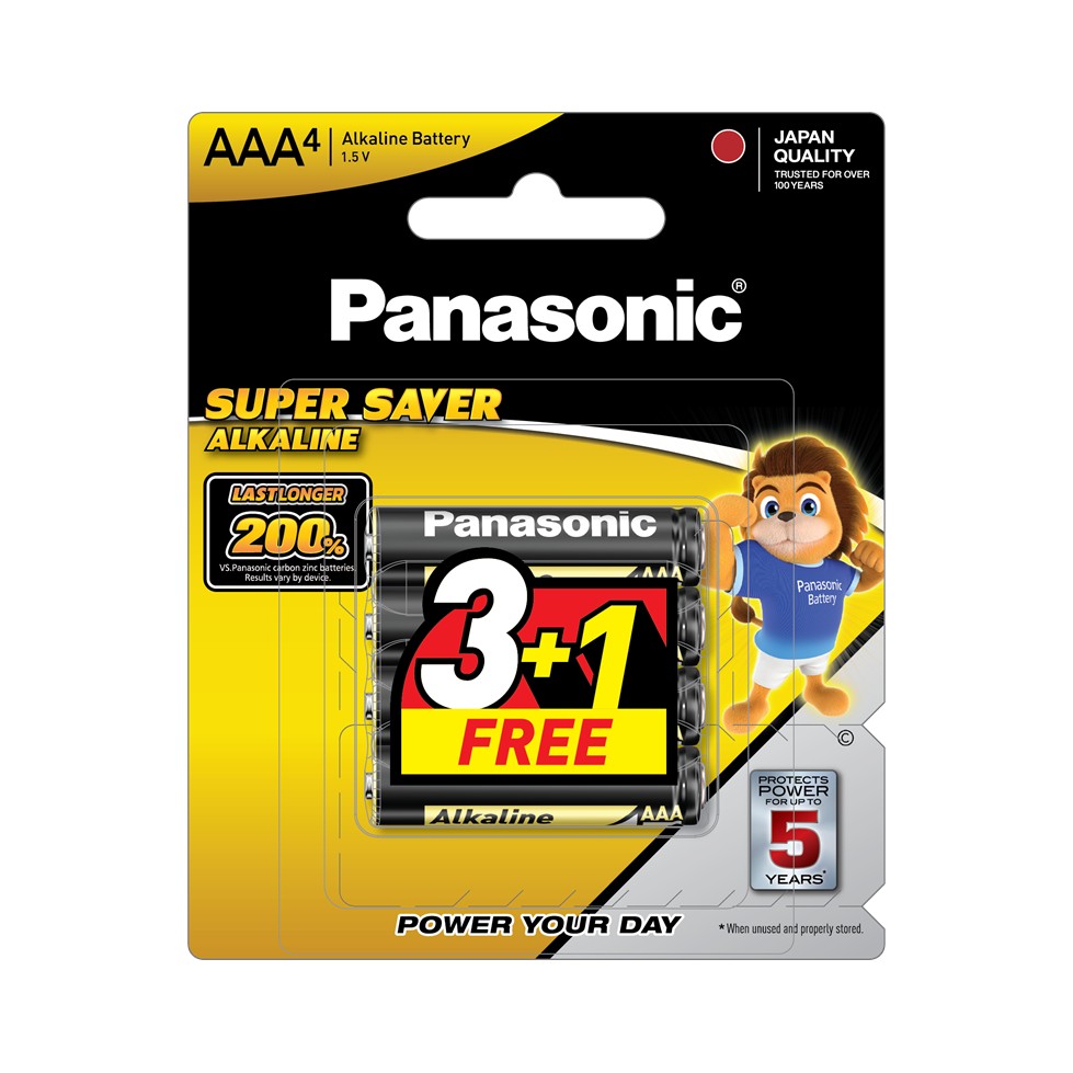 Pana Super Saver Lr03ytp/4b1f Alk Aaa 3+1