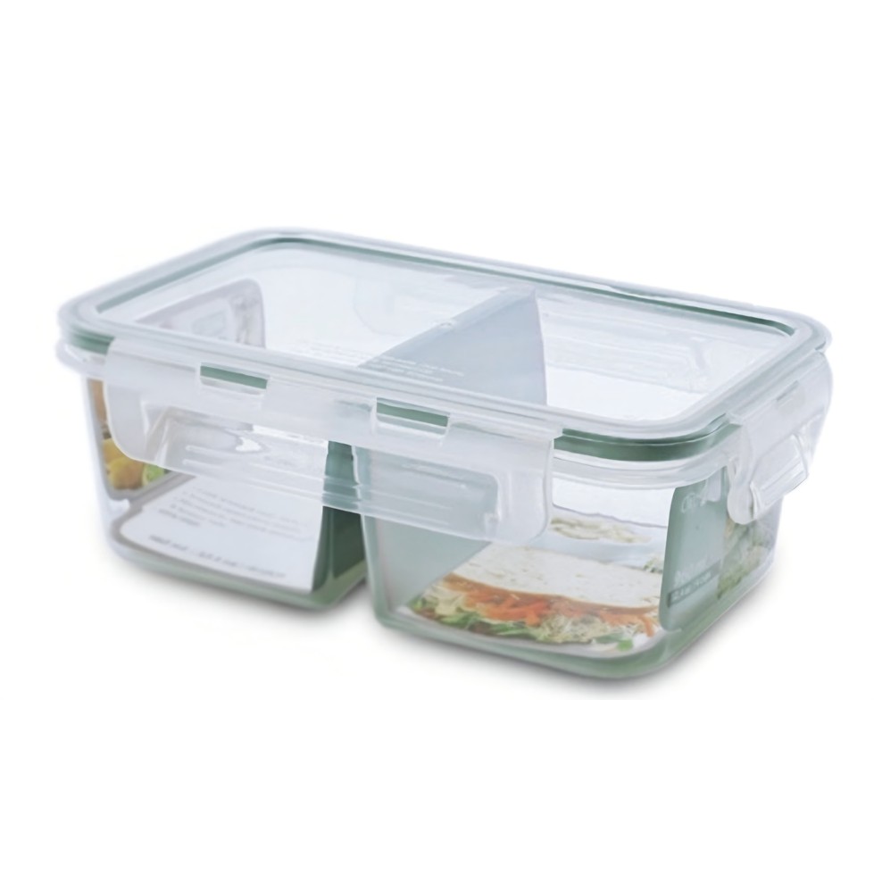 Inspire Rectangle With 2 Compartment Food Container 1000ml
