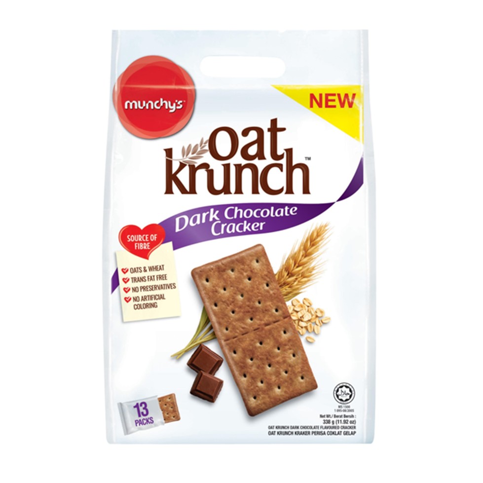 Munchys Oatkrunch Oat+wheat Choc 338g