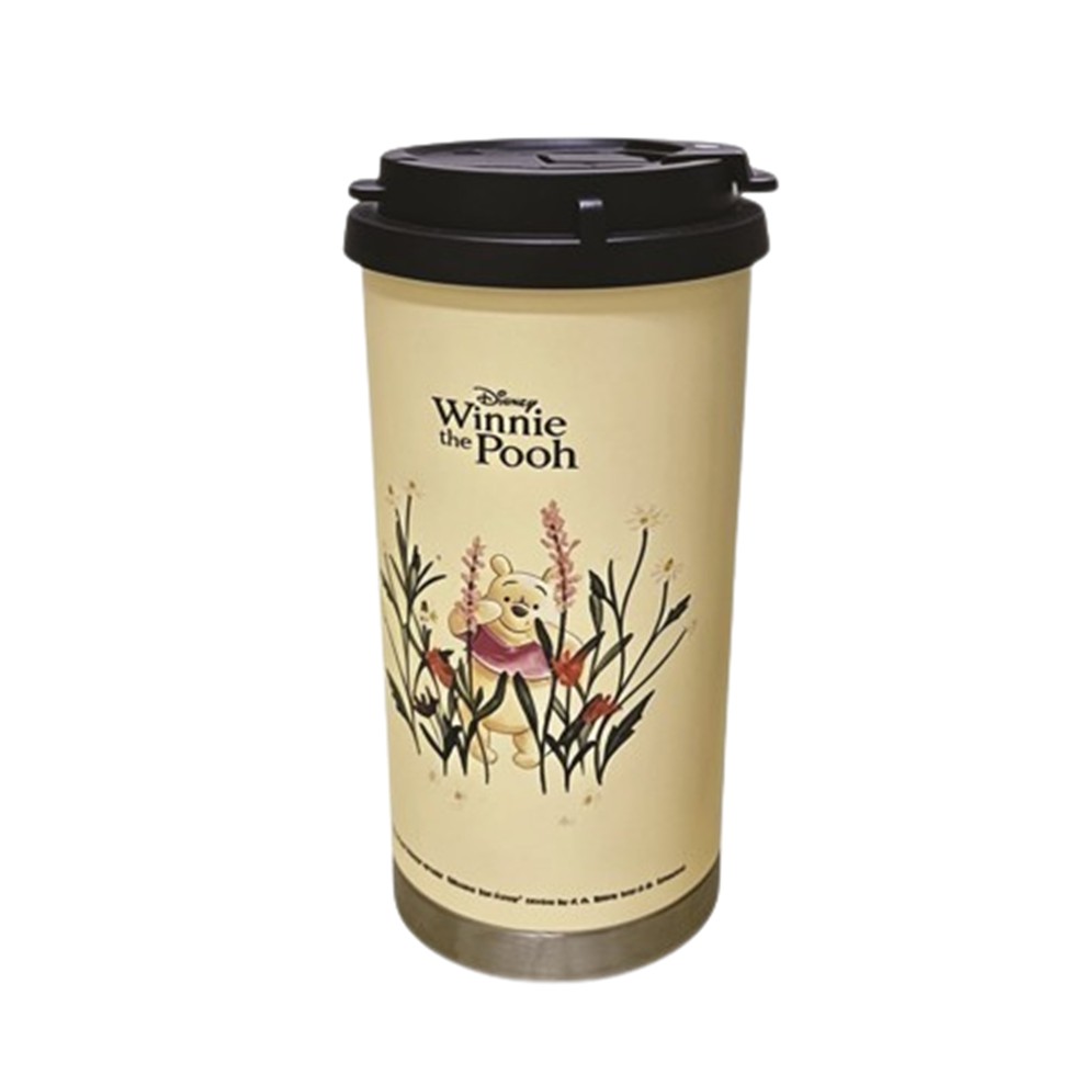 Disney Pooh Stainless Steel Coffee Mug 500ml Yellow