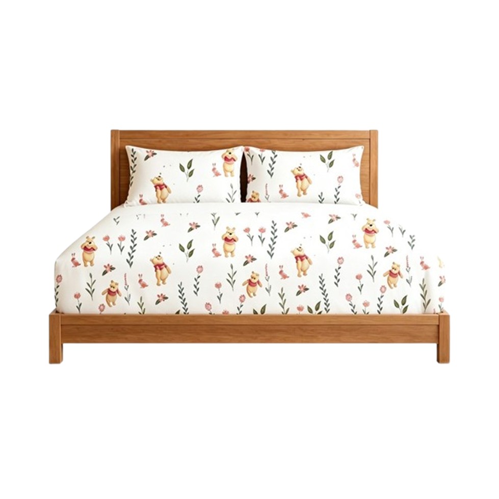 Disney Pooh Printed Fitted Sheet Super Single