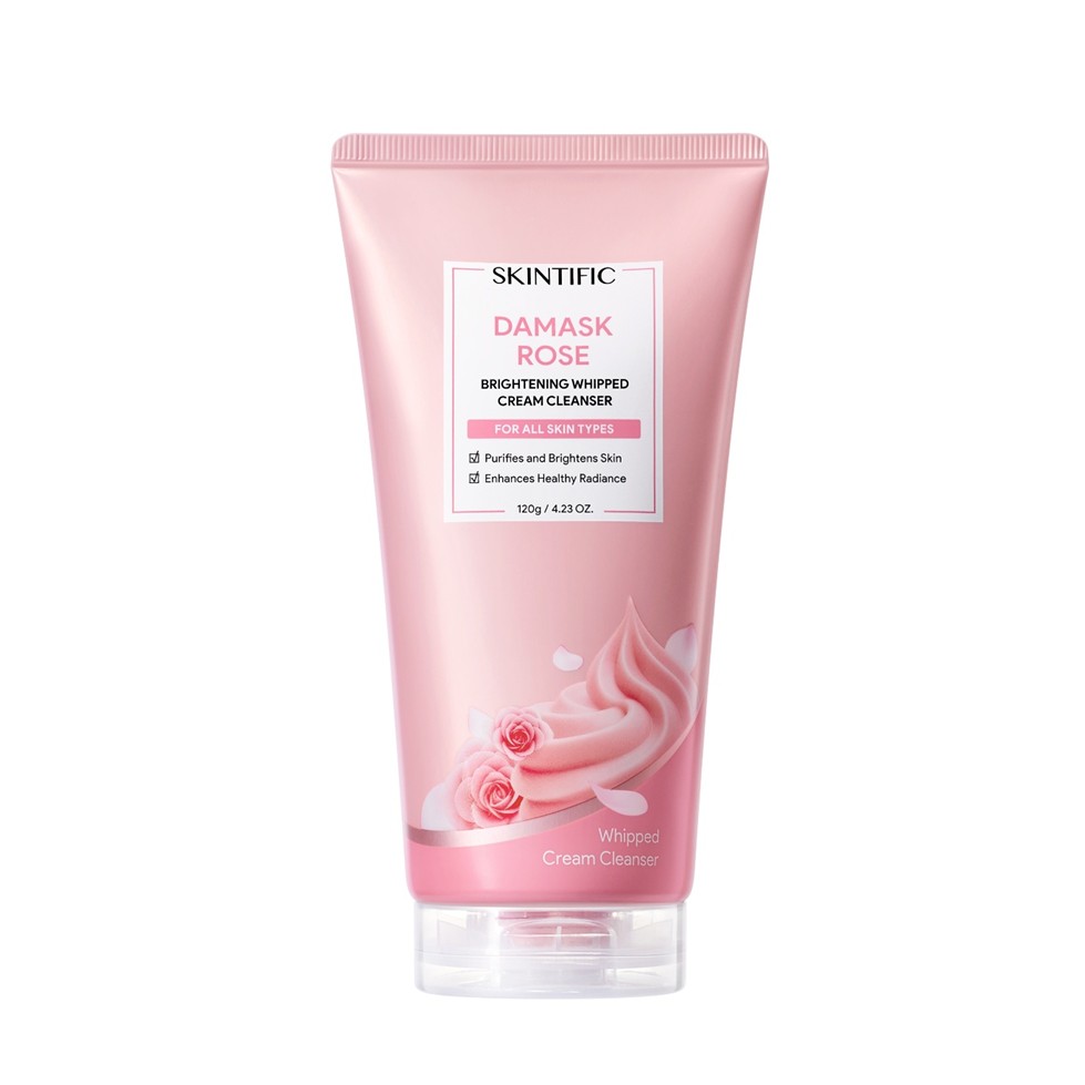 Skintific Damask Rose Brightening Whipped Cream Cleanser 120g