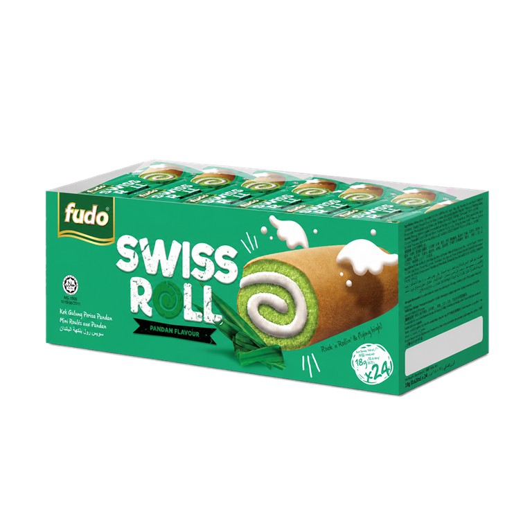 Fudo Swiss Roll Pandan 18gx24
