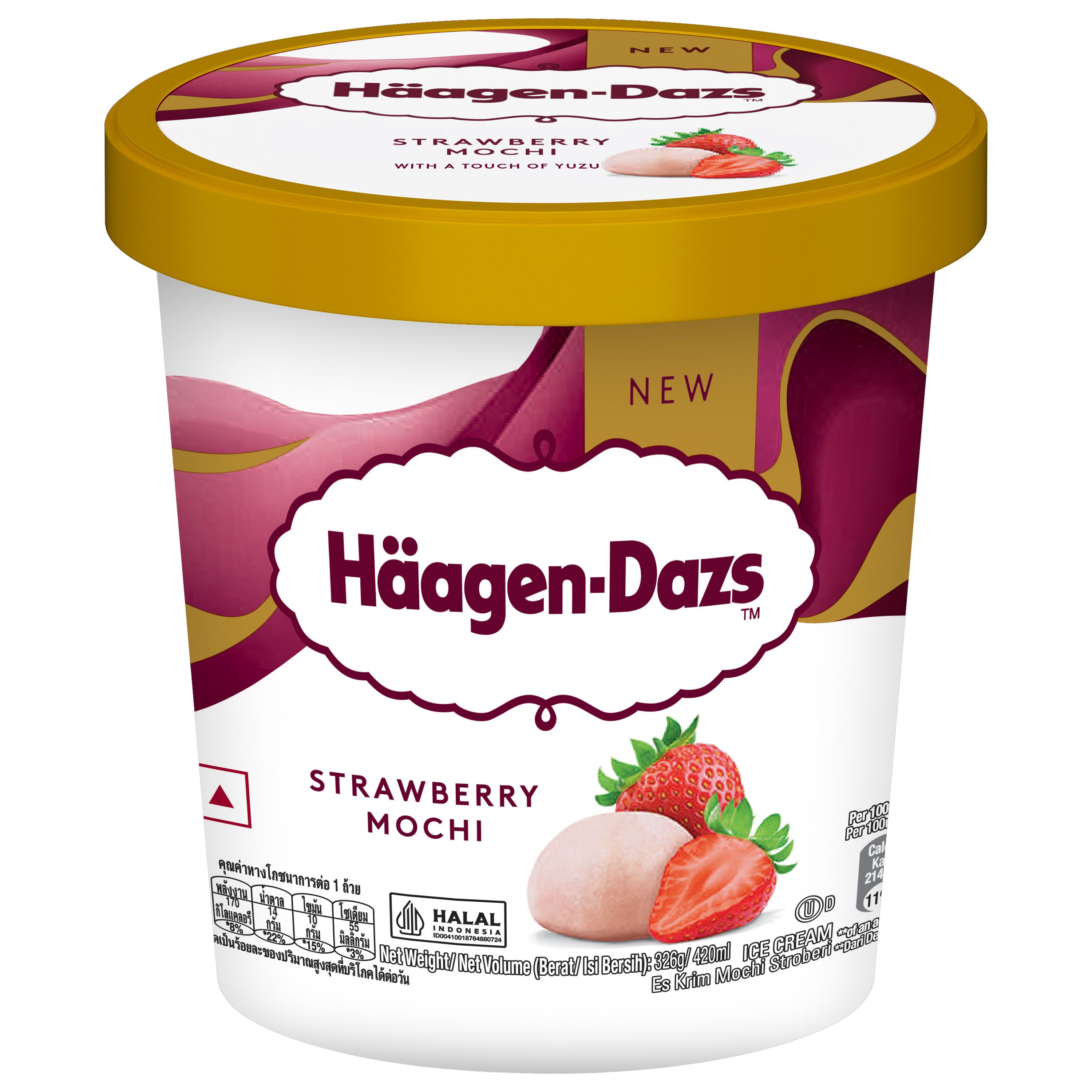 Haagen Dazs Strawberry Mochi Pint 420ml