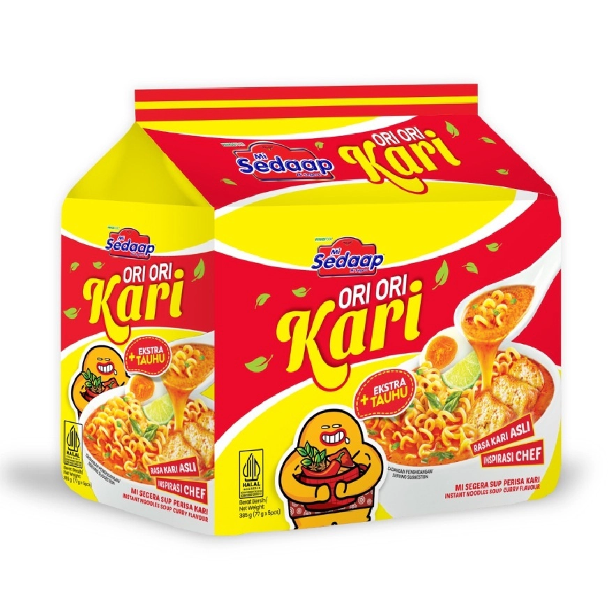 Mi Sedaap Soup Original Original Kari 5×77g