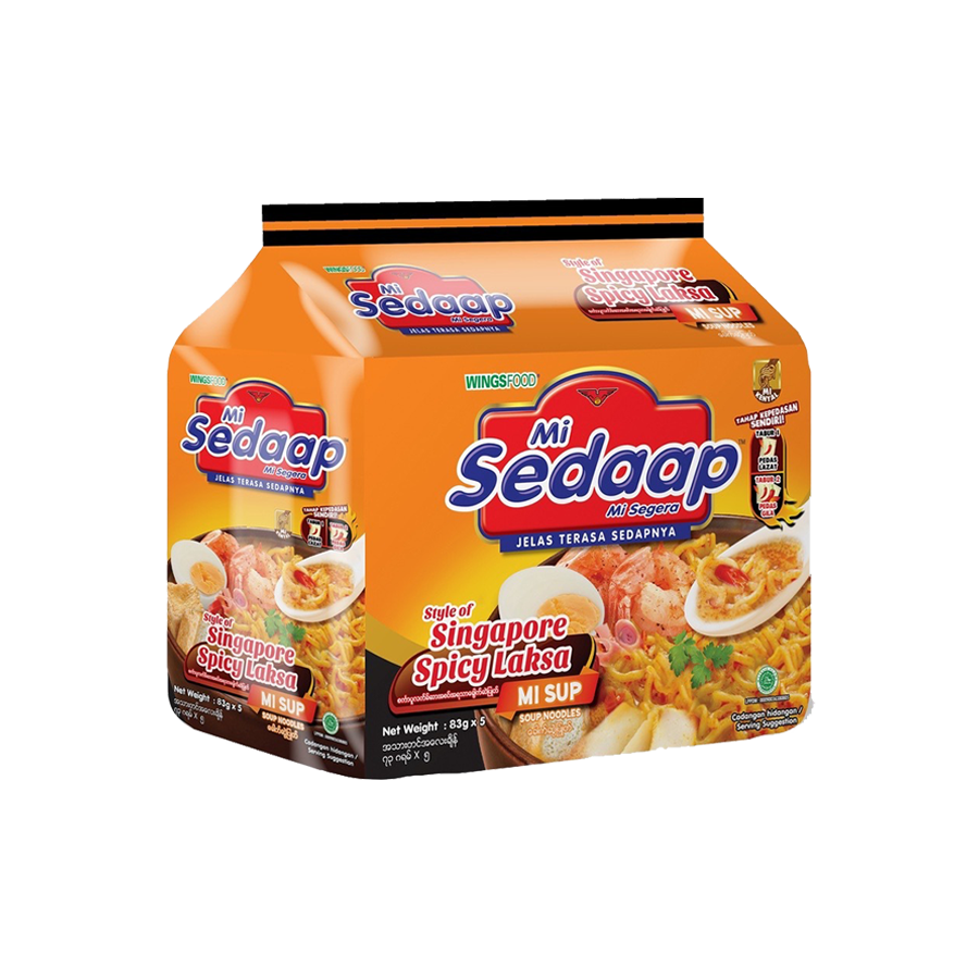 Mi Sedaap Soup Singapore Laksa 5×83g