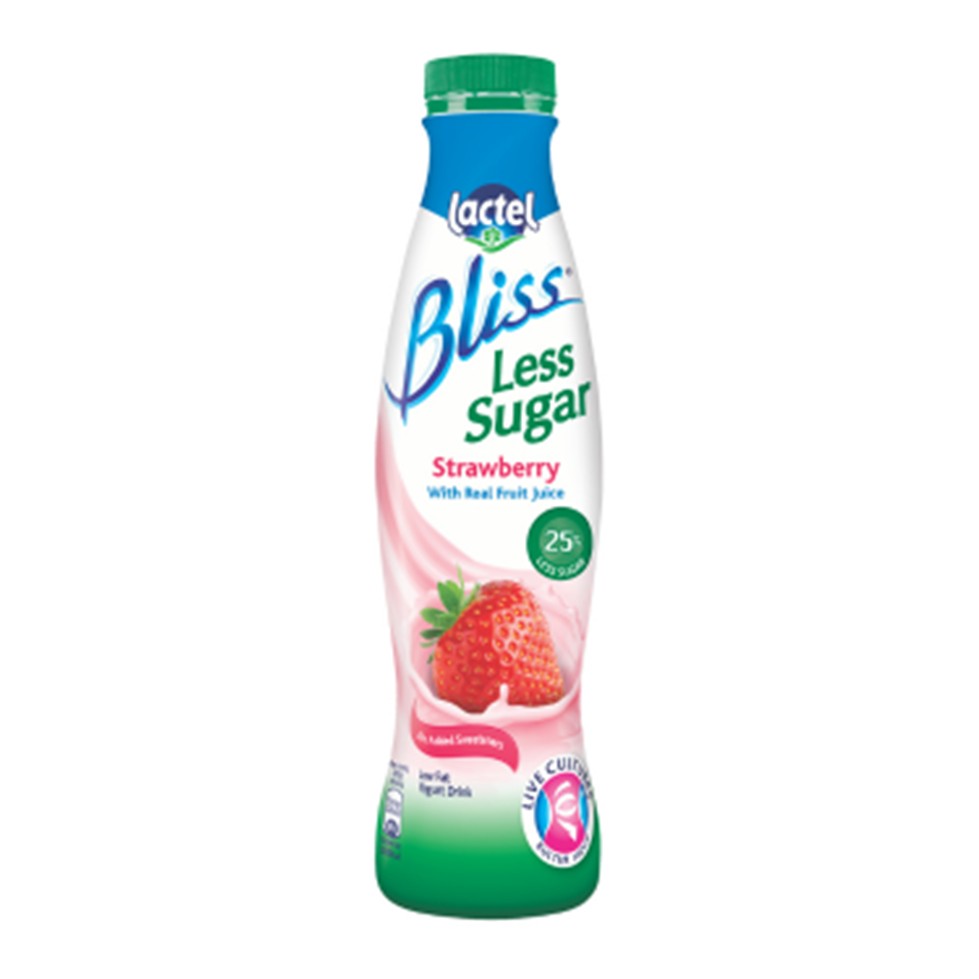 Lactel Bliss Less Sugar Strw 700g